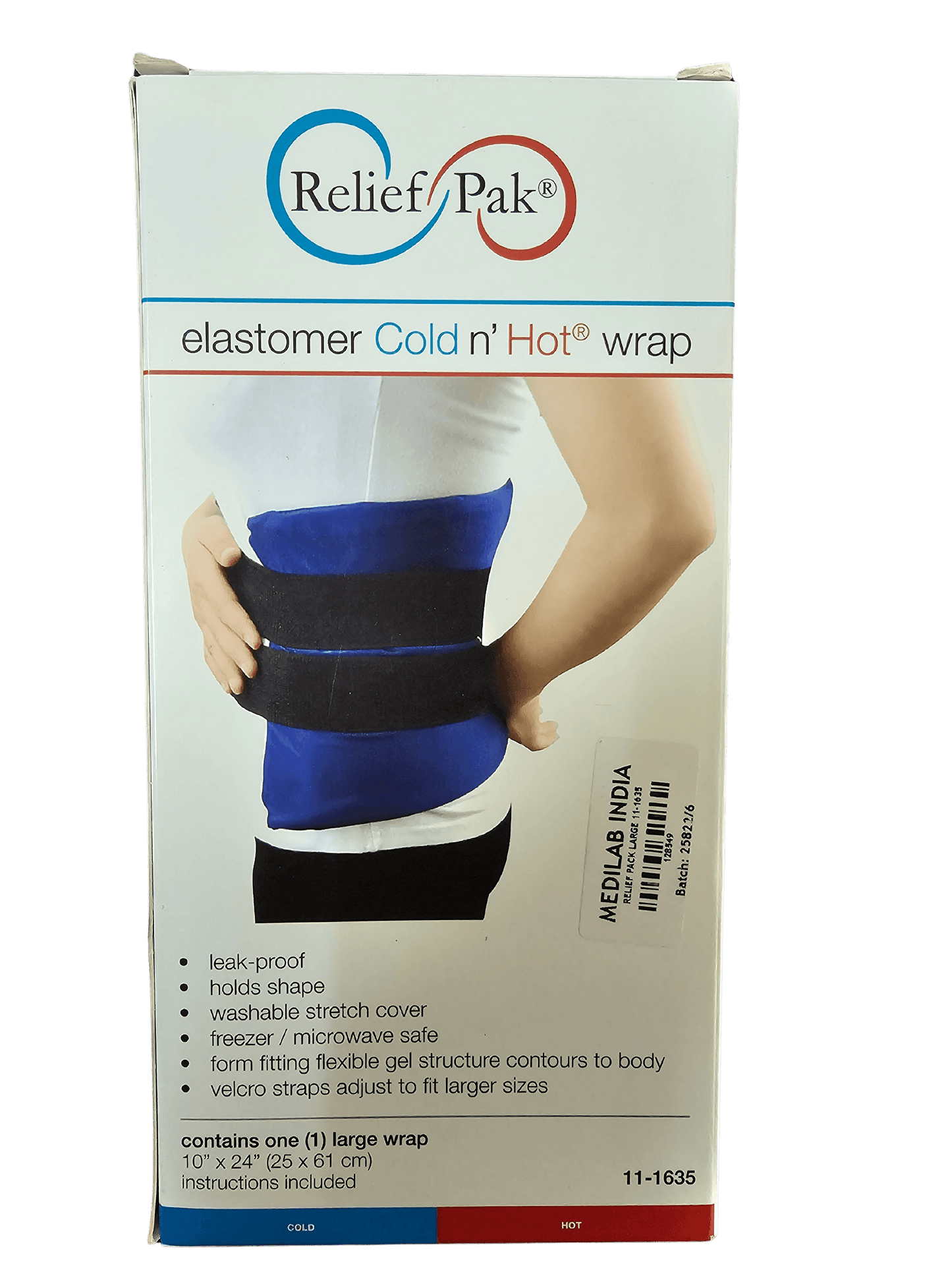 Relief Pak® Elastomer Cold n' Hot® Wrap - Large